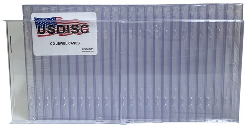 400 USDISC CD Jewel Cases Standard 10.4mm, No Tray (Clear) Lot - Picture 2 of 2
