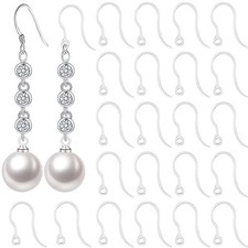 Comfort Safety Non-Allergenic Plastic Earring Hooks, Ear Wire Anti Allergy Ho...