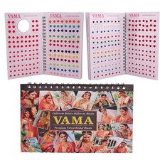 VAMA Multicolour Velvet Bindis Self Adhesive Kumkum Stickers for Women  Girls