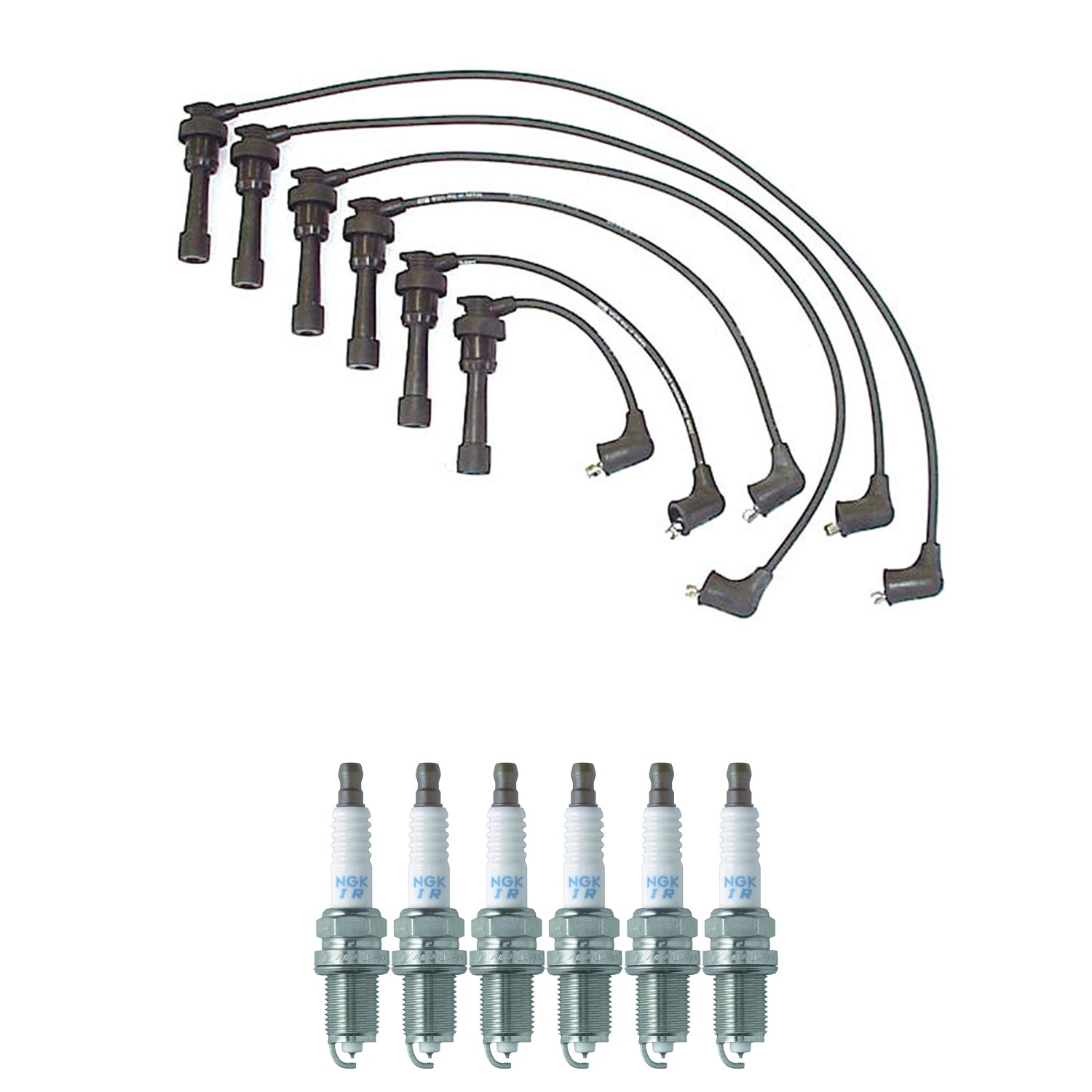 Denso Ignition Wire and NGK Spark Plug Kit for Mitsubishi Diamante 3.0L V6 DOHC