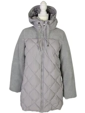 Koolaburra by UGG Quilted Puffer Hooded Sherpa Jacket Women's Sz Small