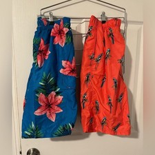 2 Pair Kanu Boys Surf Swim Trunks -Large 14/16