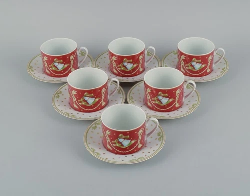 Rosenthal, a set of six pairs of coffee cups and matching saucers.