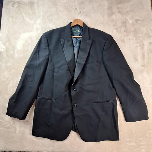 Lauren Ralph Lauren Tuxedo Jacket Men's 46R Black Single Breasted Ventless