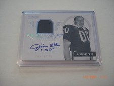 JIM OTTO RAIDERS 2012 NATIONAL TREASURES GAME USED JERSEY AUTO 02/23 SIGNED CARD