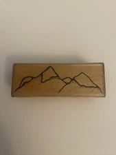 JRL Design K111 Mountain Border Wood Mounted Rubber Stamp RS29