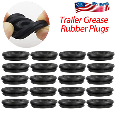 20Pcs RUBBER GREASE PLUG Hub Dust Cap for Dexter EZ Lube Trailer Camper RV Axle
