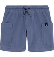 Nautica Boys' Drawstring Pull-on Shorts, Summit Blue Cargo, 4T Toddlers New