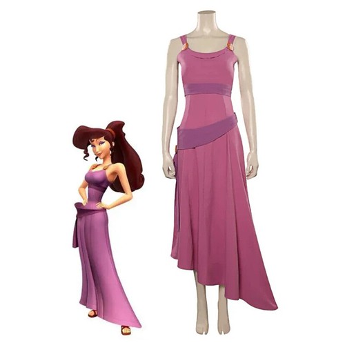 Hercules Megara Pink Dress Cosplay Hades Outfit Costume Uniform - Picture 9 of 16