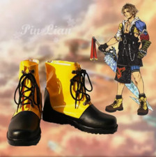 Final Fantasy X FFX Tidus Boots Shoes Japanese Anime Game Cosplay Costume