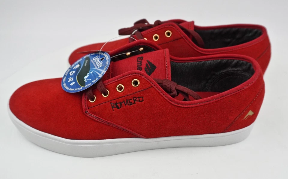 Vintage Emerica Romero Laced Skate Skateboard BMX Shoes, Mens US 11.5 Red NOS - Image 3 of 4