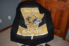 BABY CRIB QUILT M/W NEW ORLEANS SAINTS FABRIC