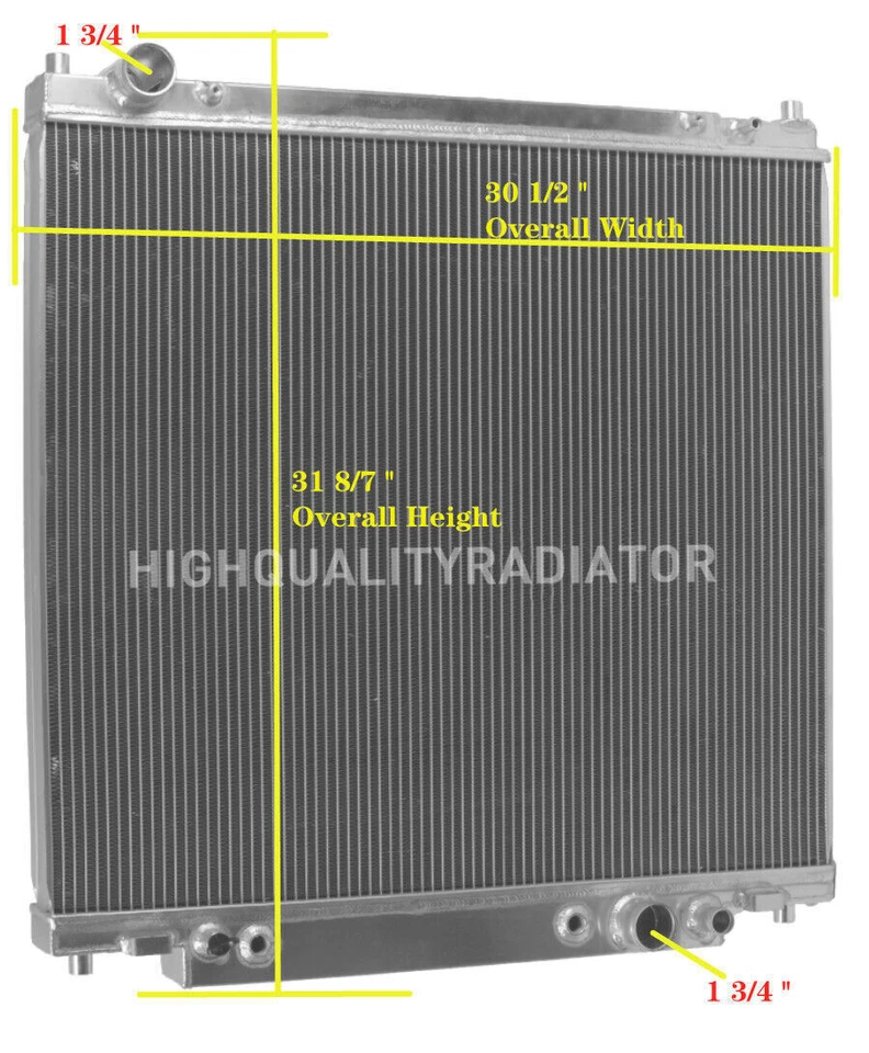 3Rows All Aluminum Radiator For 1999-2005 Ford F-250 F-350 Super Duty Excursion - Изображение 2 из 4