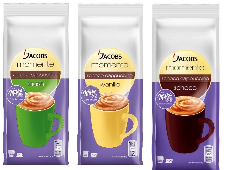 JACOBS MOMENTE CAPUCCINO 500G - MILK COFFEE - CHOCOLATE VANILLA