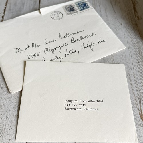 Ronald reagan 1967 invitation to the Inauguration of Governor. Before president. - Picture 10 of 16