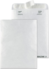 R1462 Tyvek Open-End Envelope, Plain, 9-Inch X12-Inch, 50/BX, White
