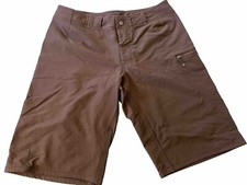 LULUMON Board Shorts Mens 34 El Current Swim Trunks Stretch Brown Zip Pocket