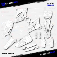 Whiteout Slick Graphic Kit fits Yamaha Yz125 Yz250 15-20 Plates YZ 125 250