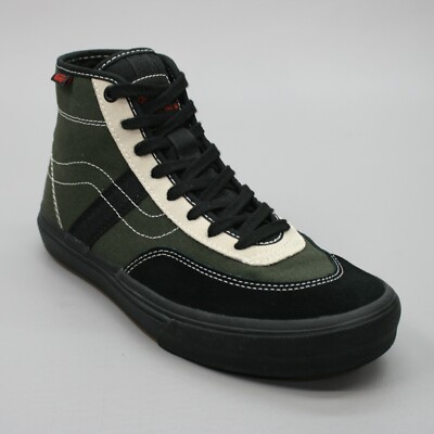 Vans Men's 6.5 Gilbert Crockett High Forest Green Black Tan Skate Shoes Sneakers