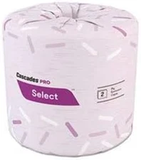 Cascades PRO B040 4 In. X 3.19 In. 2-Ply Select Standard Bath Tissue - White (96