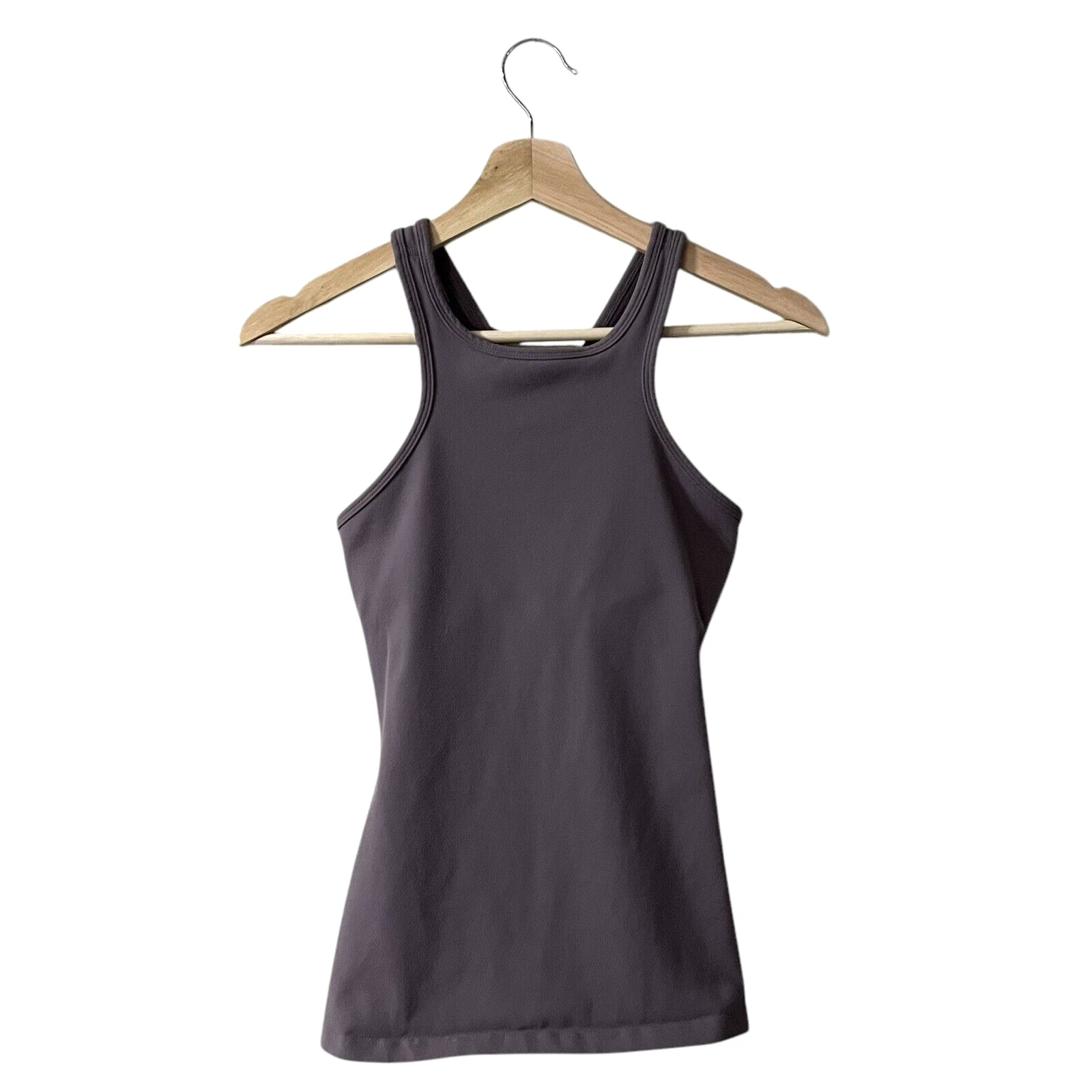 beyond-yoga under lock & keyhole built in shelf bra dusty violet tank-top