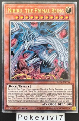 Carte YU-GI-OH! NIBIRU, THE PRIMAL BEING RA04-EN030 QCSR NEUF eBay