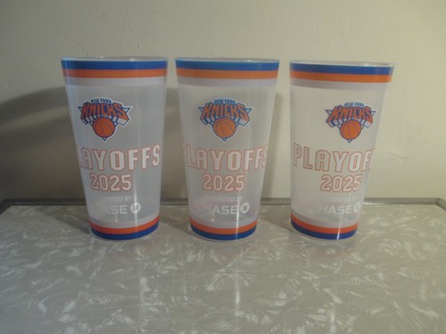 (3) NY Knicks 2025 Playoff Gedenk Souvenir Soda Bier Becher! SAUBER 20 oz - Bild 2 von 6