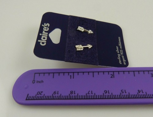 Sterling Silver arrow studs earring studs earrings 925 - Picture 5 of 6