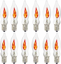 Flicker Flame Light Bulbs, Flame Shaped Bulb Dances with a Flickering Orange Glo