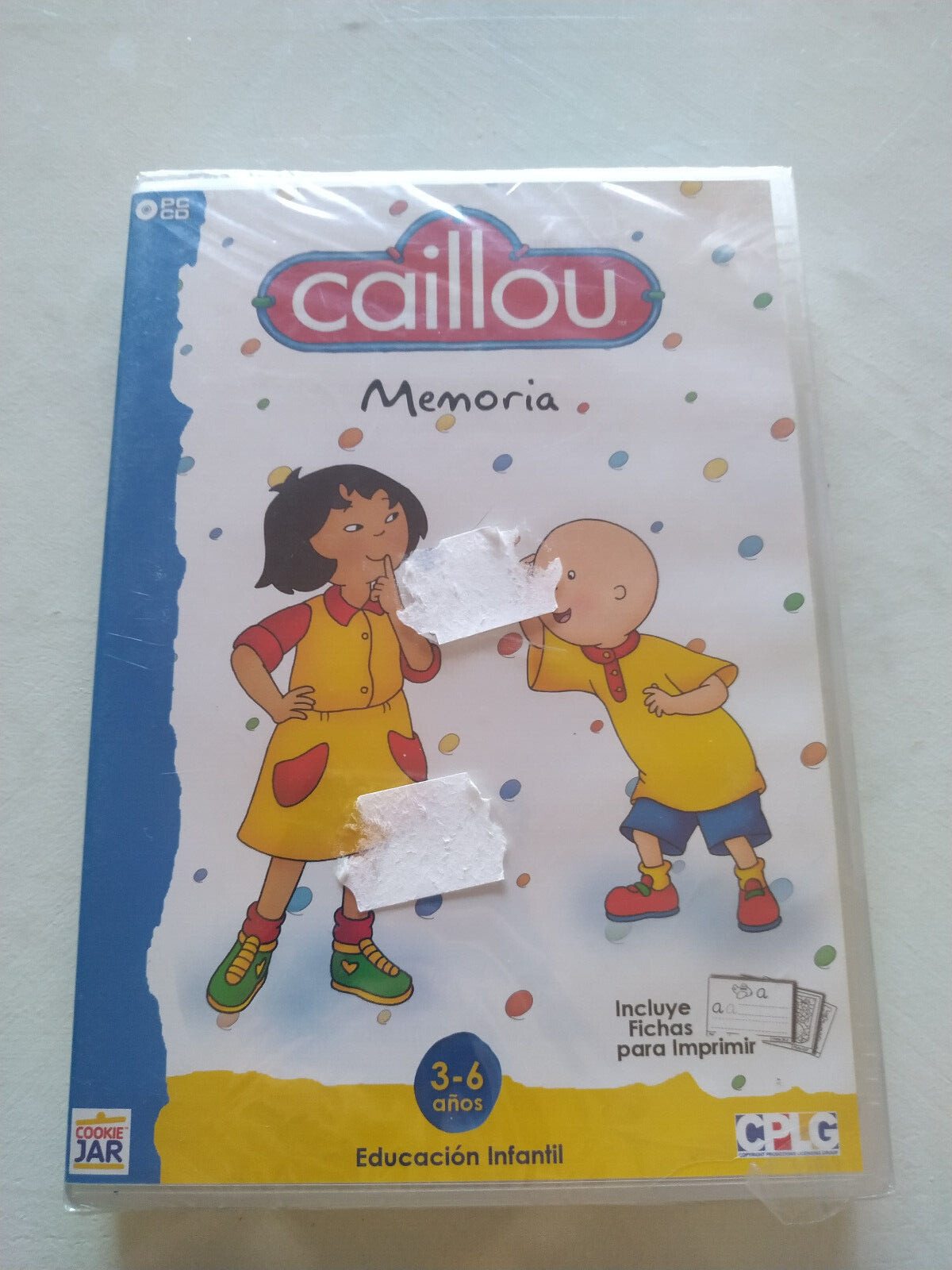 Caillou Memory Education Infantil 3-6 Years Juego Para PC CD-ROM Ed España Nuevo