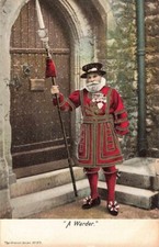 Postcard England: Yeoman Warder at the Tower of London or a Churchwarden