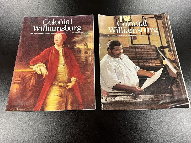 Two  Colonial Williamsburg Journal Magazines  Autumn 1988 Winter 1988-89