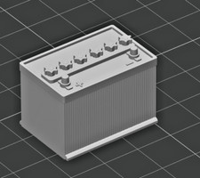 1/24 1/25 3D Resin Vintage/Old Style 12V Battery Scale Model Kit Parts