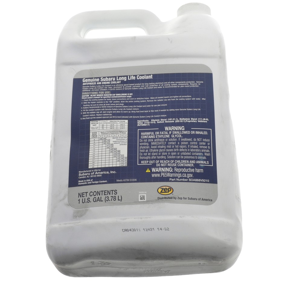 OEM NEW Subaru Long Life Coolant Antifreeze and Engine Coolant