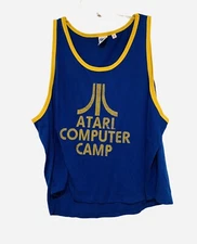 Atari Computer Camp Gamer Tank Top Shirt Junk Food Size 1X Retro 80s Style HTF
