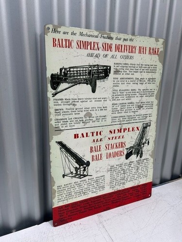 BALTIC SIMPLEX RAKE ELEVATOR HEAVY DUTY SIGN 600 X 400 - Picture 2 of 2