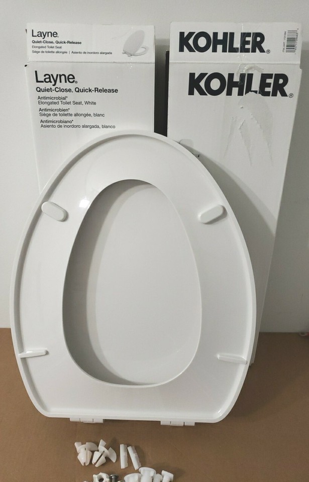 Kohler Layne Quick Release Toilet Seat Elongated White 1731394 eBay