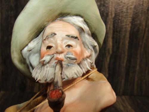Vintage Nico Venzo Porcelain Capodimonte Old Man Pipe Smoking Signed Numbered - Picture 20 of 20