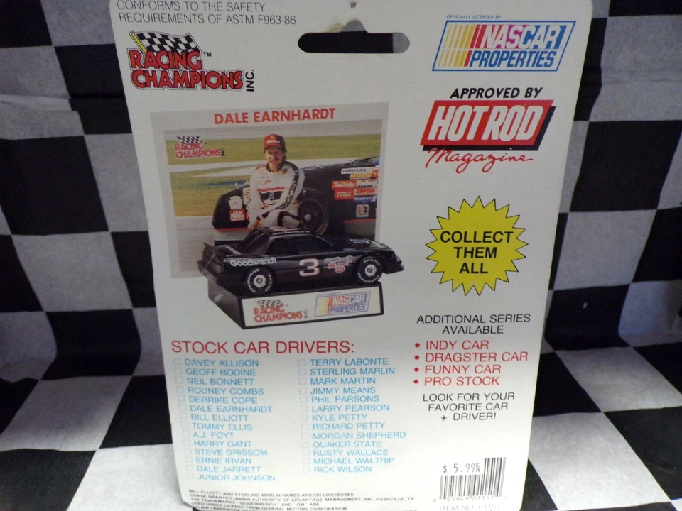 A.J Foyt #14 Auto Stock In Scala 1:64 NASCAR Racing Champions Con Carta - Immagine 2 di 4