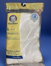 New Gerber 6 Pack Prefold Birdseye Cloth Diapers 100 Cotton 3-ply
