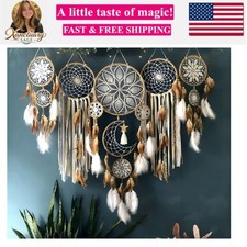 Dream Catcher Wall Decor,Large Boho Dream Catcher with Luxurious Feathers  B...