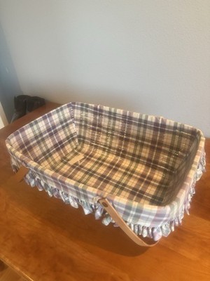 Longaberger Excellent Extra Large Hostess Treasure Basket Liner Protector 2001