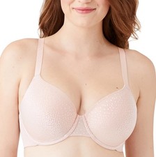 New 74 Wacoal 853303 Back Appeal Contour Underwire Bra Rose Dust Sz 32D