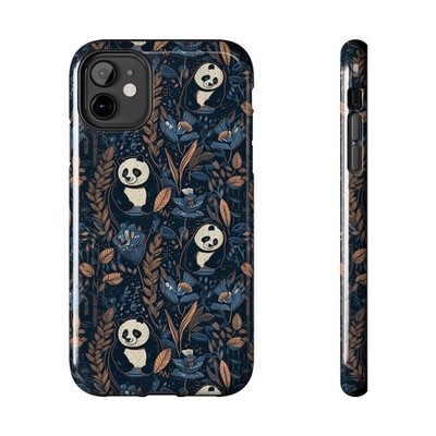 Happy Panda Blue and Orange Phone Case