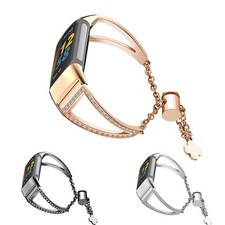 For Fitbit Charge 5 6 Watch Replacement Bracelet Stainless Steel Link Band Strap