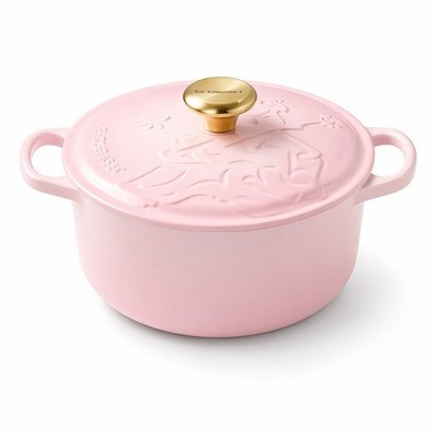 Rare Le Creuset Wicked Glinda Shell Pink Round 4.5 qt Dutch Oven