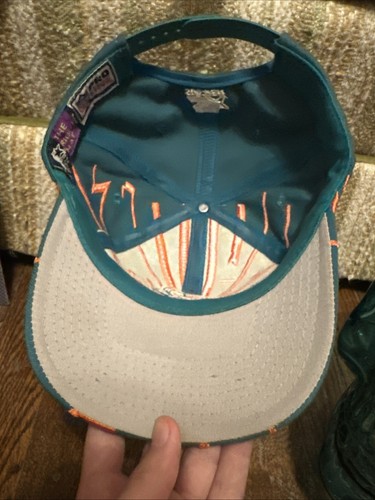 Vtg Starter Proline Miami Dolphins Shockwave Snapback Hat Cap Rare HTF 90s - Picture 9 of 10