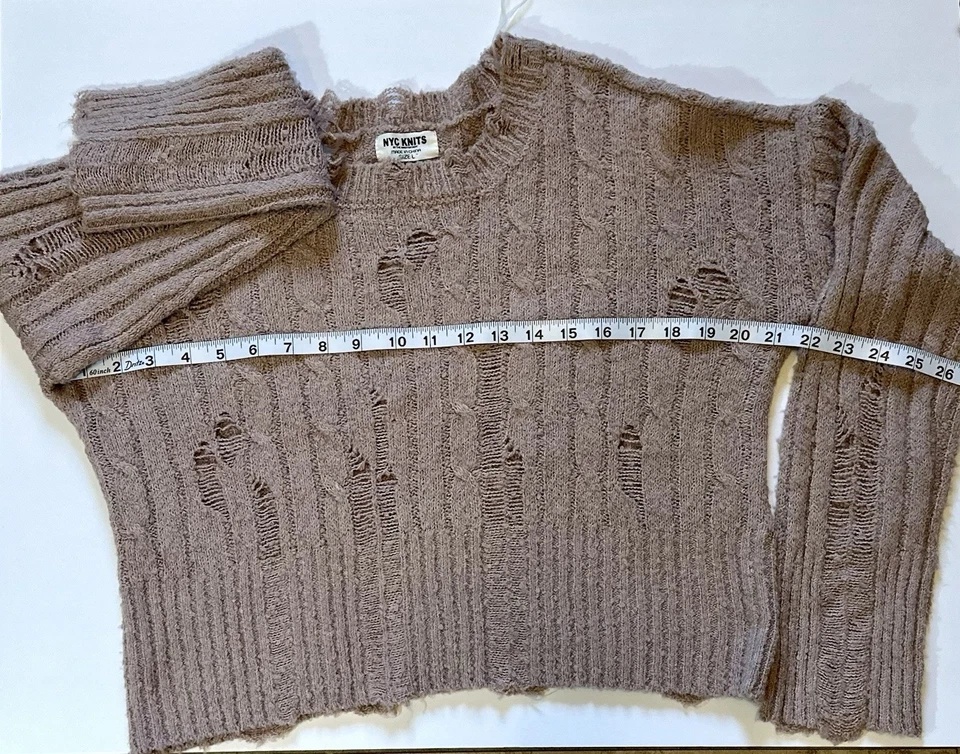 Suéter NYC Nordstrom Para Mujer Grande Taupe Envejecido Talla Grande Nuevo Sin Etiquetas Foto 2 de 4