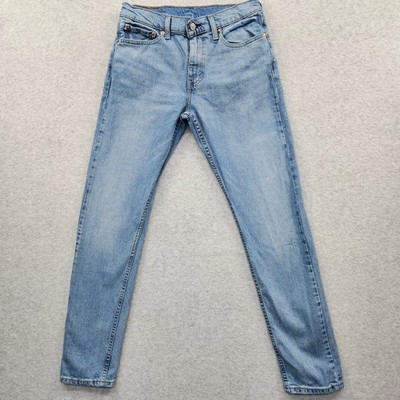 Levis 512 Slim Taper Stretch Light Wash Jeans Men 30x32 FIT 29x31 Distressed