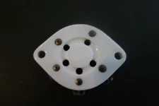 1 Ea  USA VINTAGE 5 PIN CERAMIC VACUUM TUBE SOCKET USED